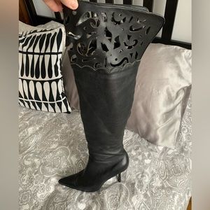 Victoria Secret Over the knee leather boots.